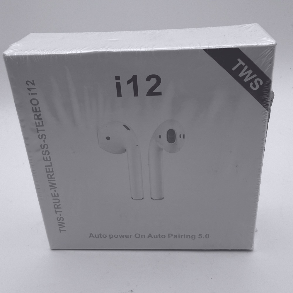 TWS i12 Wireless Earbuds  White New Bluetooth 5.0 Auto Pairing Stereo
